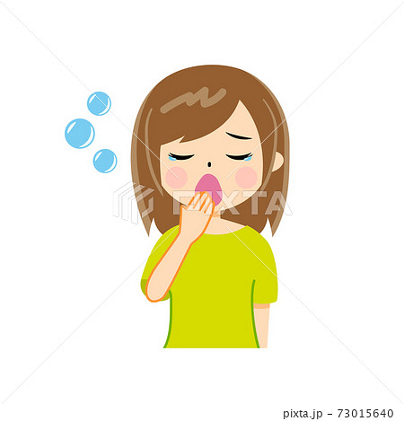 あくびのイラスト素材