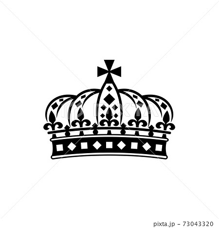 王冠 冠 クラウン シルエットの写真素材