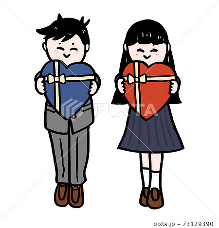 高校生 制服 片思い 男子のイラスト素材