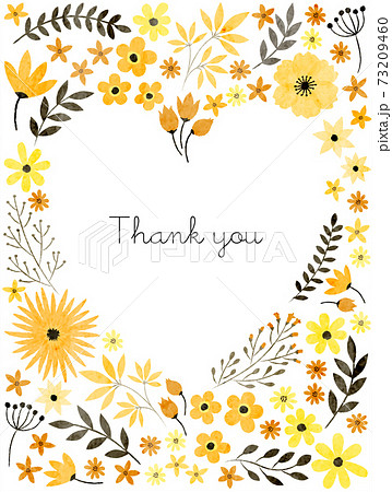 オレンジ色の花のイラスト素材