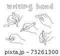 文字を書く女性の手のイラスト 描く 手書き テキスト かわいい おしゃれ 女の子 ペン 鉛筆のイラスト素材