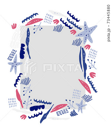 ワカメ 海藻 かわいいのイラスト素材