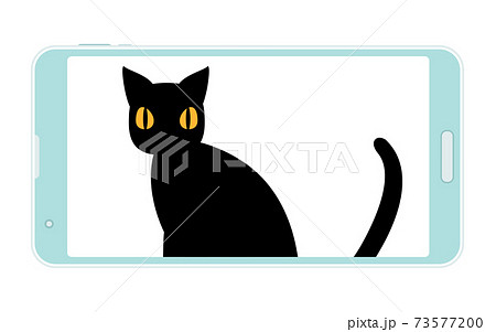 黒猫 後姿 動物 猫のイラスト素材