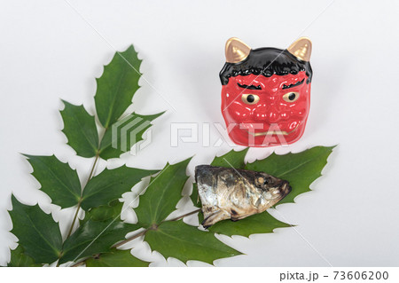 節分 葉 植物 鬼の写真素材 節分 葉 植物 鬼の写真素材