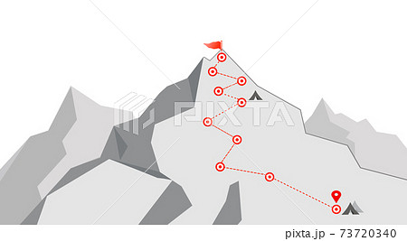 登山道のイラスト素材