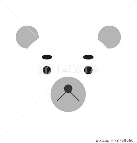 熊 動物 アップ 顔の写真素材