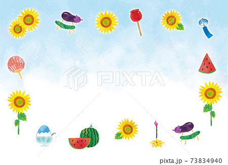 線香花火 イラスト 水彩 かわいいの写真素材