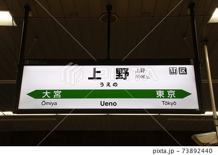 駅名看板の写真素材