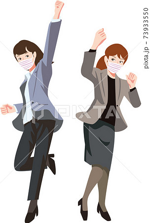 右手を上げるのイラスト素材