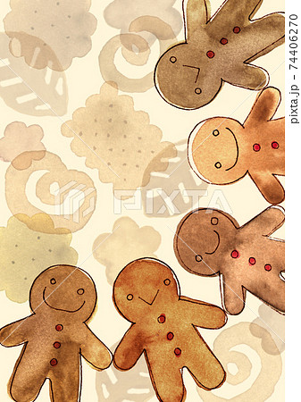 ジンジャーマンクッキーのイラスト素材