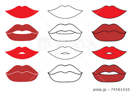 口 唇のイラスト素材集 ピクスタ