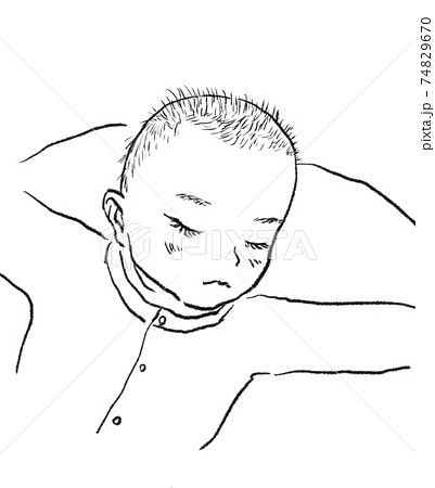寝る 寝顔 女の子 子供のイラスト素材