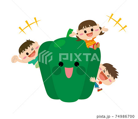 野菜キャラクターのイラスト素材