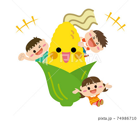 野菜 トウモロコシ イラスト かわいい キャラクターのイラスト素材 野菜 トウモロコシ イラスト かわいい キャラクターのイラスト素材
