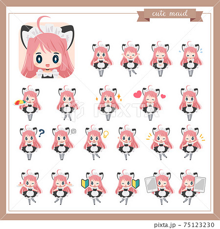 かわいい 可愛い 女の子 アニメのイラスト素材