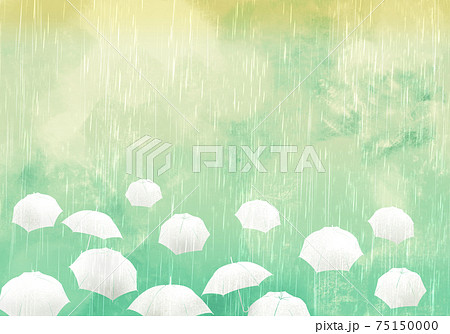 雨 傘 梅雨 美しいのイラスト素材