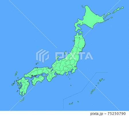 北陸地方 日本列島 日本地図 日本のイラスト素材