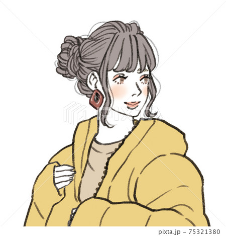 ダウンジャケットのイラスト素材