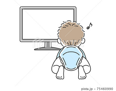 動画視聴のイラスト素材