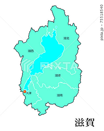 滋賀県 日本地図 日本列島 日本の写真素材