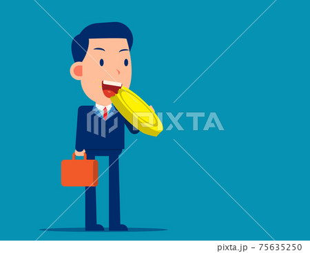 スプーンを持つ手の写真素材