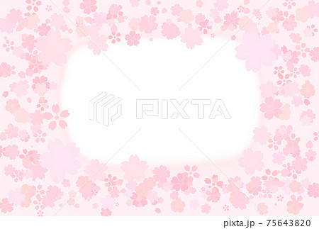 フレーム 桜 カード メッセージカード 花柄 枠のイラスト素材