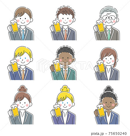 ジョッキ ビール 泡 イラストのイラスト素材