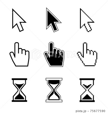 マウスカーソルの写真素材