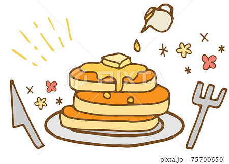 パンケーキ ホットケーキのイラスト素材集 ピクスタ