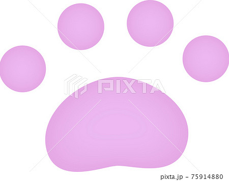 肉球 足跡 犬 猫のイラスト素材