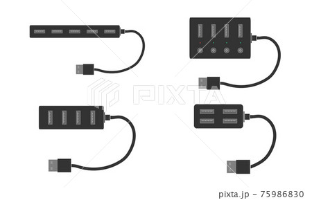 Usbハブのイラスト素材