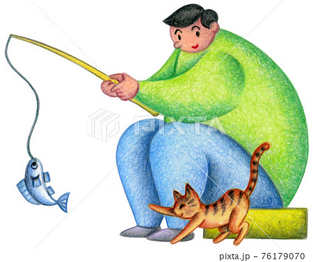 釣り人のイラスト素材 釣り人のイラスト素材