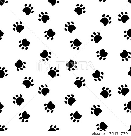 イラスト 背景 壁紙 肉球の写真素材 Pixta