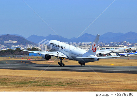 Jal 飛行機の写真素材