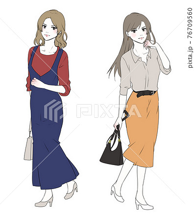 服 衣類 洋服 ワンピースのイラスト素材