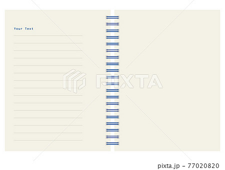 見開き ノートのイラスト素材