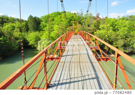 和歌山 橋 吊り橋 和歌山県の写真素材