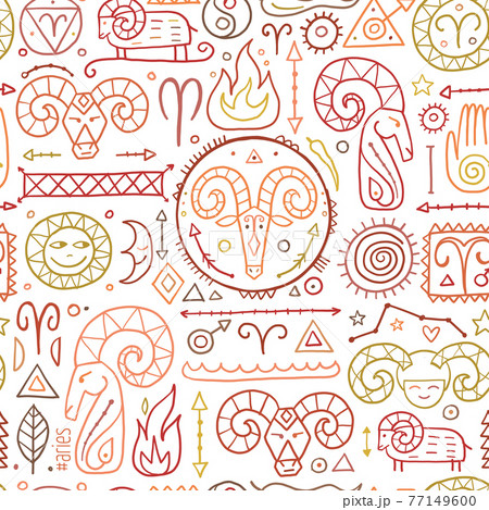 羊の角 角のイラスト素材