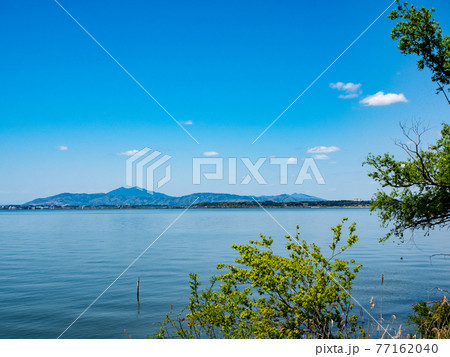 風景 霞ヶ浦 湖 筑波山の写真素材 - PIXTA