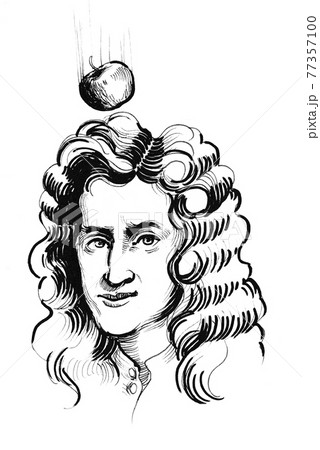 Isaac Newtonのイラスト素材