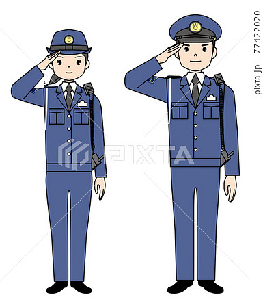 女性警察官のイラスト素材