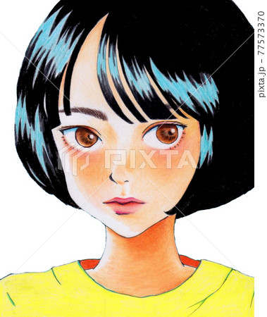 ボーイッシュな女の子のイラスト素材