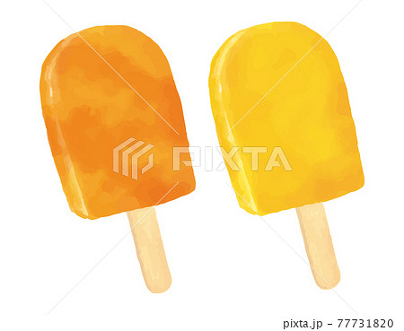 ベクター 手書き アイスキャンディー アイスのイラスト素材