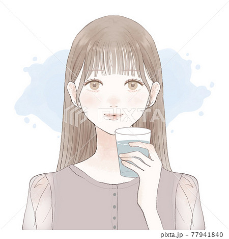 水分補給のイラスト素材