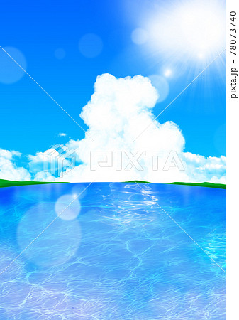 青空 海 雲 夏のイラスト素材