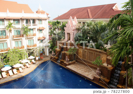 アンコールワットホテルの写真素材