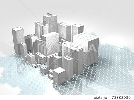 街並み CG 3D 3DCGのイラスト素材 - PIXTA