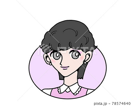 昭和 レトロ 人物 女性のイラスト素材