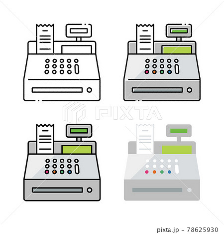 Posレジのイラスト素材