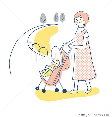 ベビーカーのイラスト素材集 ピクスタ